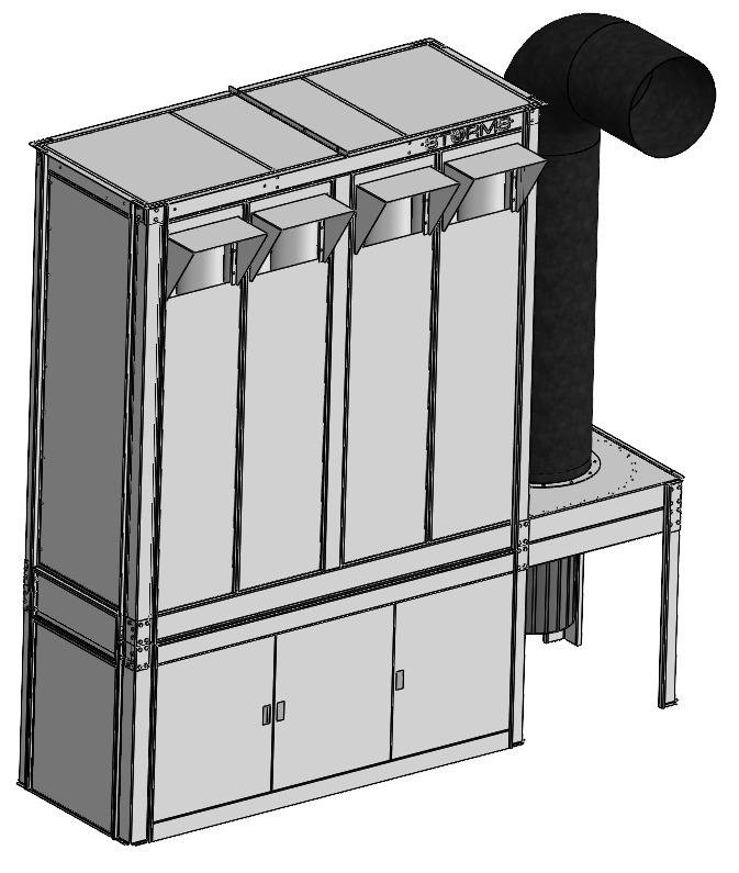 Enclosed type dust collector